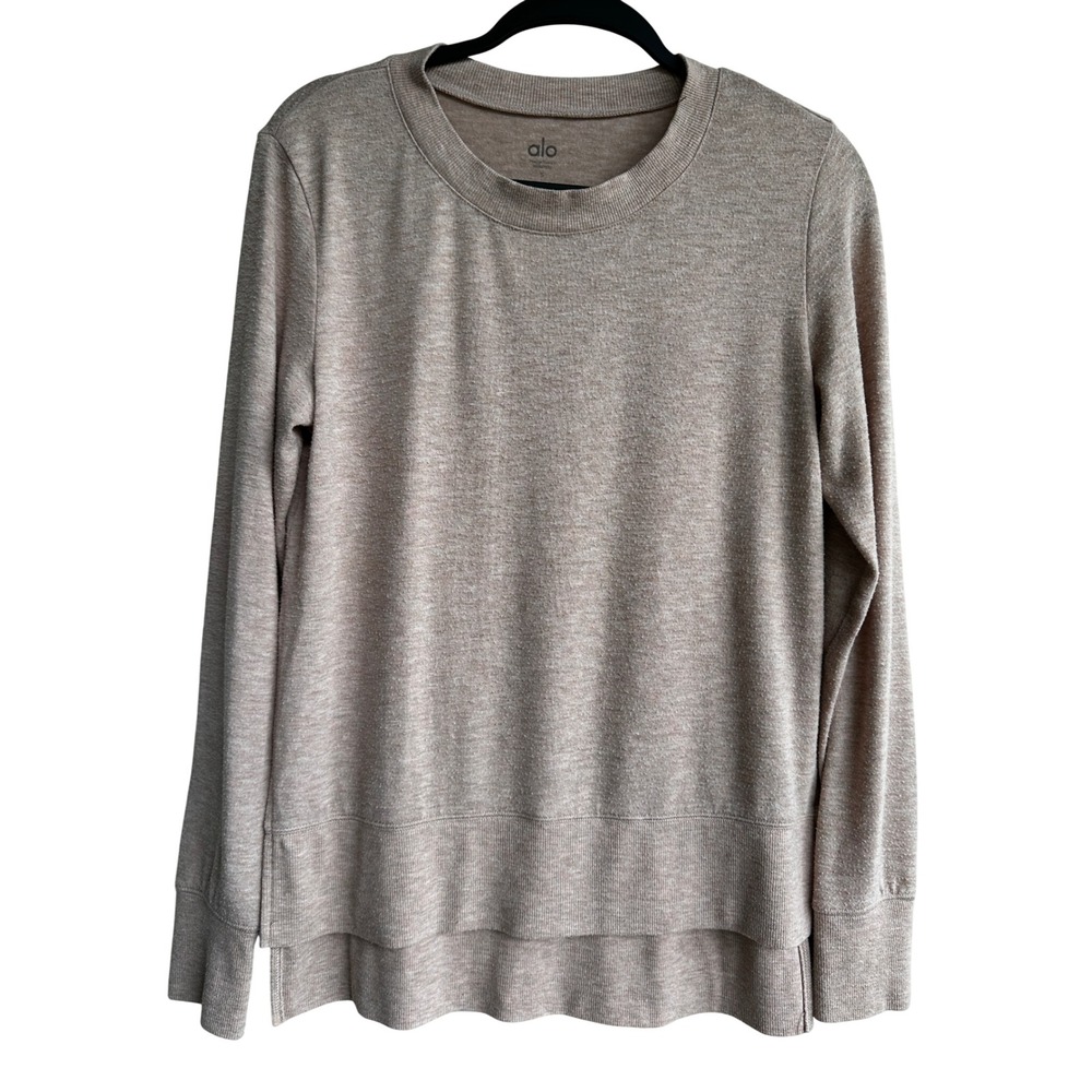 Alo Yoga Glimpse Long Sleeve Top Heathered Women Small